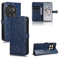 For OnePlus 12 Honeycomb Dot Texture Leather Phone Case(Blue)