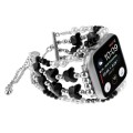 For Apple Watch SE 2023 44mm Butterfly Chain Bracelet Metal Watch Band(Black)