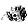 For Apple Watch SE 44mm Butterfly Chain Bracelet Metal Watch Band(Black)