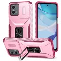 For Motorola Moto G 5G 2023/4G 2023 Sliding Camshield Holder Phone Case(Pink + Rose Red)
