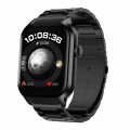 2.01 inch Three-bead Steel Strap Bluetooth Call Smart Watch Support Heart Rate Monitoring / Non-inva