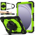 For Samsung Galaxy Tab A9+ X216 Contrast Color Robot C2 Silicone Hybrid PC Tablet Case(Black Yellow