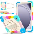 For Samsung Galaxy Tab A9+ X216 Contrast Color Robot C2 Silicone Hybrid PC Tablet Case(Colorful Blue