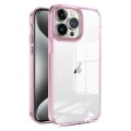 For iPhone 15 Pro Max 2.5mm Anti-slip Clear Acrylic Hybrid TPU Phone Case(Pink)