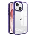 For iPhone 15 Plus 2.5mm Anti-slip Clear Acrylic Hybrid TPU Phone Case(Deep Purple)