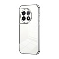 For OnePlus 11 Transparent Plating Fine Hole Phone Case(Silver)