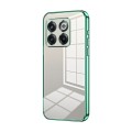 For OnePlus 10T / Ace Pro Transparent Plating Fine Hole Phone Case(Green)