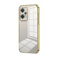 For OnePlus Nord CE 2 Lite 5G Transparent Plating Fine Hole Phone Case(Gold)