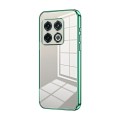 For OnePlus 10 Pro Transparent Plating Fine Hole Phone Case(Green)