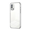 For OnePlus 9R Transparent Plating Fine Hole Phone Case(Silver)
