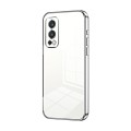 For OnePlus Nord 2 5G Transparent Plating Fine Hole Phone Case(Silver)