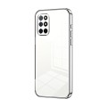 For OnePlus 8T Transparent Plating Fine Hole Phone Case(Silver)