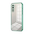 For OnePlus Nord Transparent Plating Fine Hole Phone Case(Green)