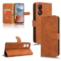 For ZTE Blade A34 Skin Feel Magnetic Flip Leather Phone Case(Brown)