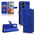 For ZTE Blade A54 Skin Feel Magnetic Flip Leather Phone Case(Blue)
