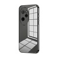 For Honor 100 Pro Transparent Plating Fine Hole Phone Case(Black)