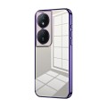 For Honor Play 50 Plus Transparent Plating Fine Hole Phone Case(Purple)