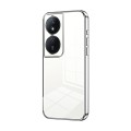 For Honor Play 50 Plus Transparent Plating Fine Hole Phone Case(Silver)