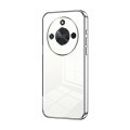 For Honor X50 Transparent Plating Fine Hole Phone Case(Silver)