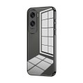 For Honor X50i / 90 Lite Transparent Plating Fine Hole Phone Case(Black)