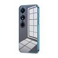 For Honor Play 40 Transparent Plating Fine Hole Phone Case(Blue)
