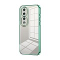For Honor 90 Pro Transparent Plating Fine Hole Phone Case(Green)