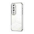 For Honor 90 Pro Transparent Plating Fine Hole Phone Case(Silver)