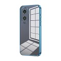 For Honor X40i / Play 7T Pro Transparent Plating Fine Hole Phone Case(Blue)
