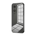 For Honor X40i / Play 7T Pro Transparent Plating Fine Hole Phone Case(Black)