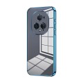 For Honor Magic5 Ultimate Transparent Plating Fine Hole Phone Case(Blue)