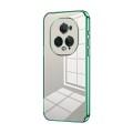 For Honor Magic5 Ultimate Transparent Plating Fine Hole Phone Case(Green)