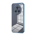 For Honor Magic5 Pro Transparent Plating Fine Hole Phone Case(Blue)