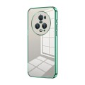 For Honor Magic5 Pro Transparent Plating Fine Hole Phone Case(Green)