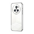 For Honor Magic5 Pro Transparent Plating Fine Hole Phone Case(Silver)