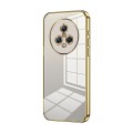 For Honor Magic5 Transparent Plating Fine Hole Phone Case(Gold)