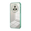 For Honor Magic5 Transparent Plating Fine Hole Phone Case(Green)