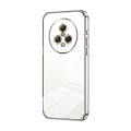 For Honor Magic5 Transparent Plating Fine Hole Phone Case(Silver)