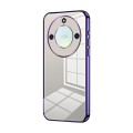 For Honor X40 5G / Magic5 Lite / X9a Transparent Plating Fine Hole Phone Case(Purple)