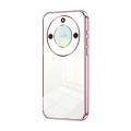 For Honor X40 5G / Magic5 Lite / X9a Transparent Plating Fine Hole Phone Case(Pink)