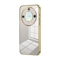 For Honor X40 5G / Magic5 Lite / X9a Transparent Plating Fine Hole Phone Case(Gold)