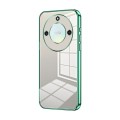 For Honor X40 5G / Magic5 Lite / X9a Transparent Plating Fine Hole Phone Case(Green)