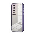 For Honor 80 GT Transparent Plating Fine Hole Phone Case(Purple)