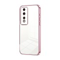 For Honor 80 GT Transparent Plating Fine Hole Phone Case(Pink)