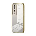 For Honor 80 GT Transparent Plating Fine Hole Phone Case(Gold)