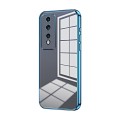 For Honor 80 GT Transparent Plating Fine Hole Phone Case(Blue)