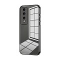 For Honor 80 GT Transparent Plating Fine Hole Phone Case(Black)