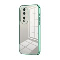 For Honor 80 Transparent Plating Fine Hole Phone Case(Green)