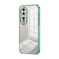 For Honor 80 Pro Transparent Plating Fine Hole Phone Case(Green)