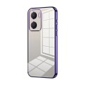 For Honor Play 40 Plus Transparent Plating Fine Hole Phone Case(Purple)