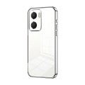 For Honor Play 40 Plus Transparent Plating Fine Hole Phone Case(Silver)